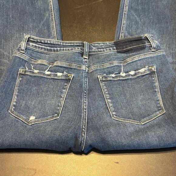 Flying Monkey Jeans Women’s 30 Distressed Raw Hem Stretch Blue Denim - Picture 8 of 8